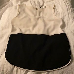 Classic yet modern color block top from Zara